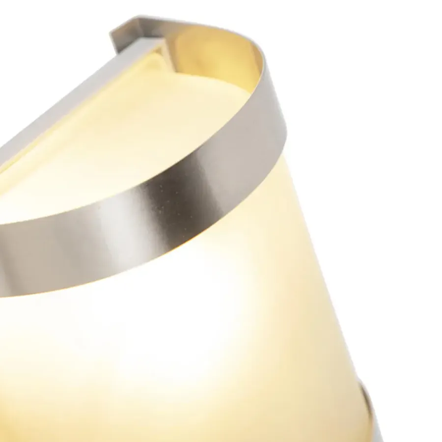 Wandlampen-QAZQA buitenlampen met sensor mira zilverkleurig e27