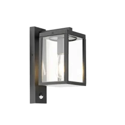 Wandlampen-QAZQA buitenlampen met sensor charlois zwart e27