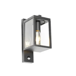 Wandlampen-QAZQA buitenlampen met sensor charlois zwart e27