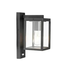 Wandlampen-QAZQA buitenlampen met sensor charlois zwart e27