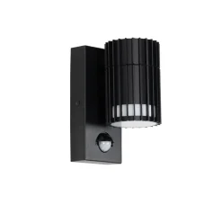 Wandlampen-QAZQA buitenlampen met sensor boris zwart gu10