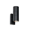 Wandlampen-QAZQA buitenlampen met sensor duo zwart gu10