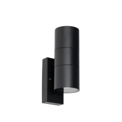 Wandlampen-QAZQA buitenlampen met sensor duo zwart gu10