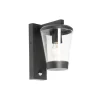 QAZQA buitenlampen met sensor joren zwart e27