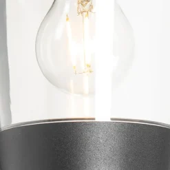 QAZQA buitenlampen met sensor joren zwart e27