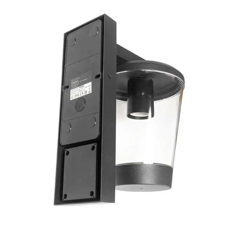 QAZQA buitenlampen met sensor joren zwart e27