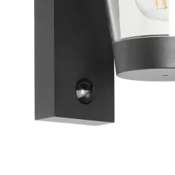 QAZQA buitenlampen met sensor joren zwart e27