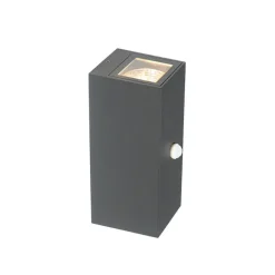 Buitenlampen Met Sensor|Wandlampen-QAZQA buitenlampen met sensor baleno grijs gu10