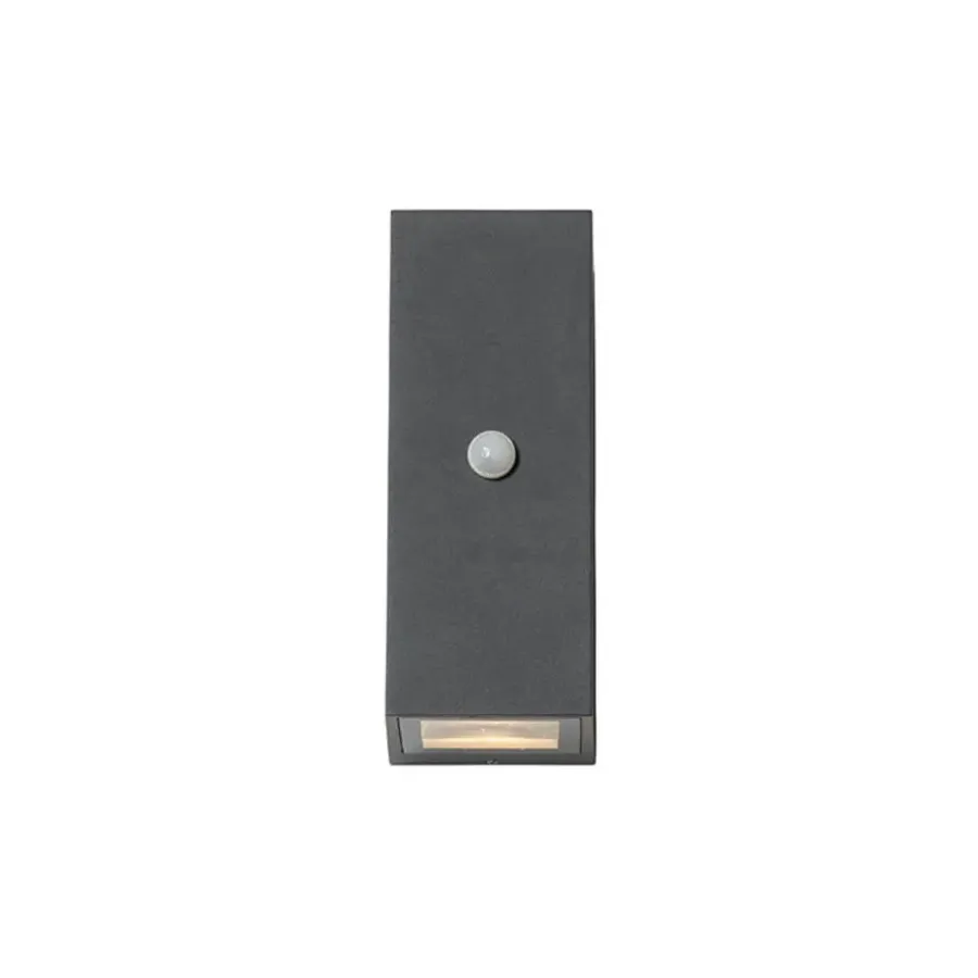 Buitenlampen Met Sensor|Wandlampen-QAZQA buitenlampen met sensor baleno grijs gu10