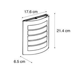 QAZQA buitenlampen met sensor miro zwart e27