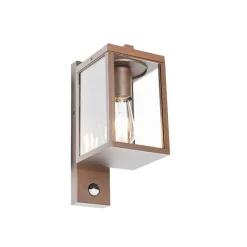 Wandlampen-QAZQA buitenlampen met sensor charlois bronskleurig e27