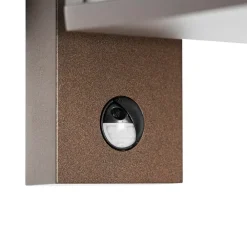Wandlampen-QAZQA buitenlampen met sensor charlois bronskleurig e27