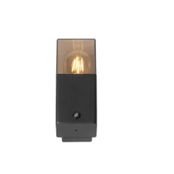 Wandlampen-QAZQA buitenlampen met sensor denmark zwart e27
