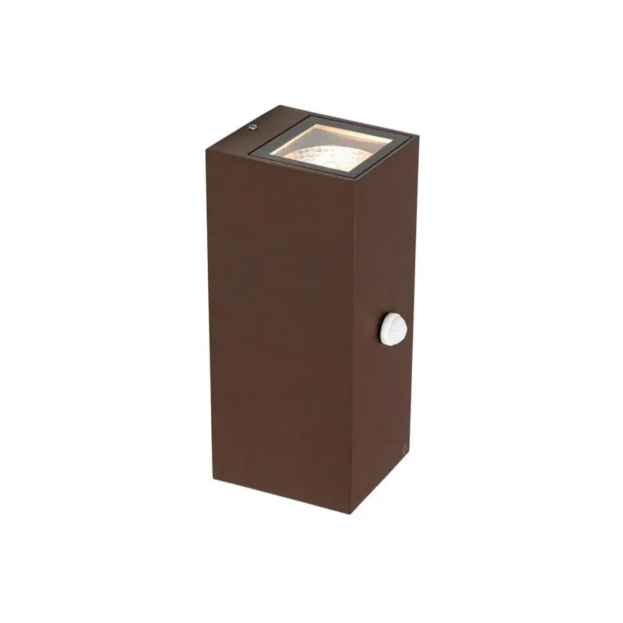 Wandlampen-QAZQA buitenlampen met sensor baleno bronskleurig gu10