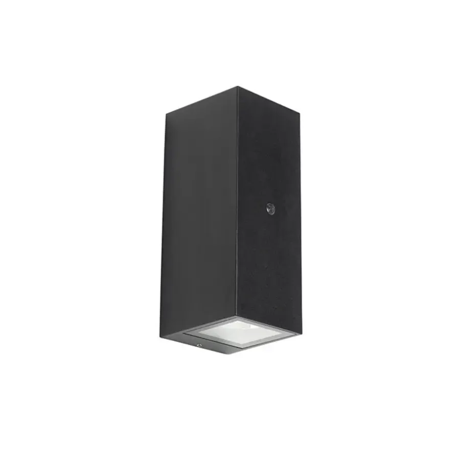 QAZQA buitenlampen met sensor baleno zwart gu10