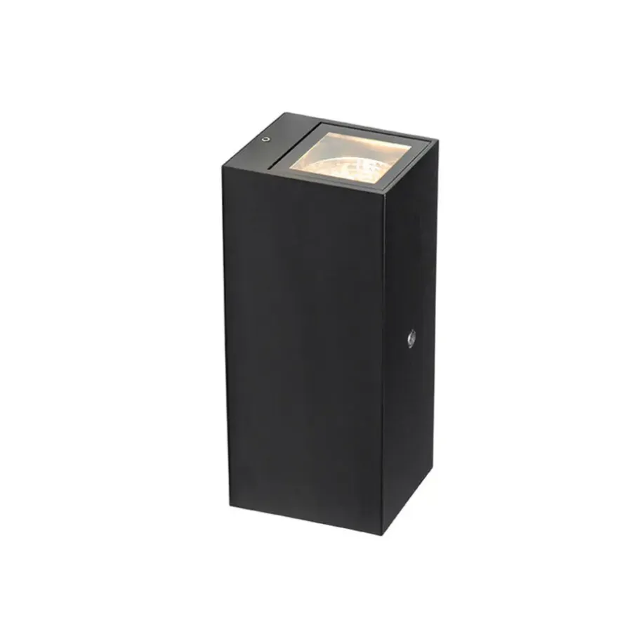 QAZQA buitenlampen met sensor baleno zwart gu10
