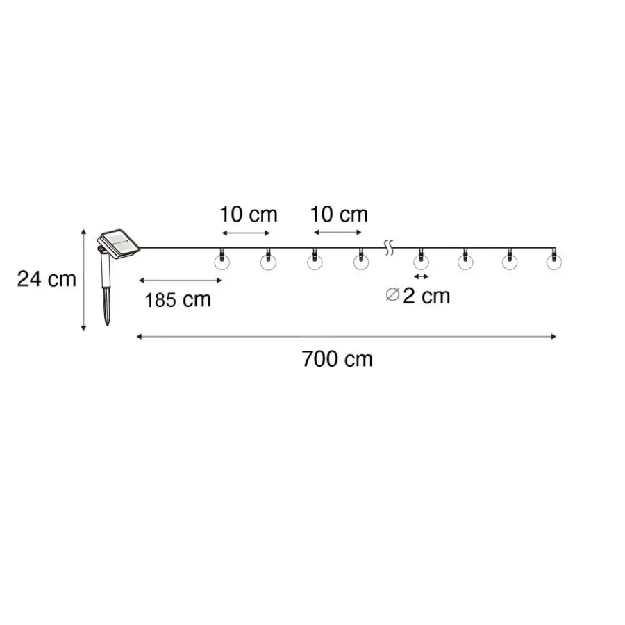 QAZQA buitenlampen multikleur led module