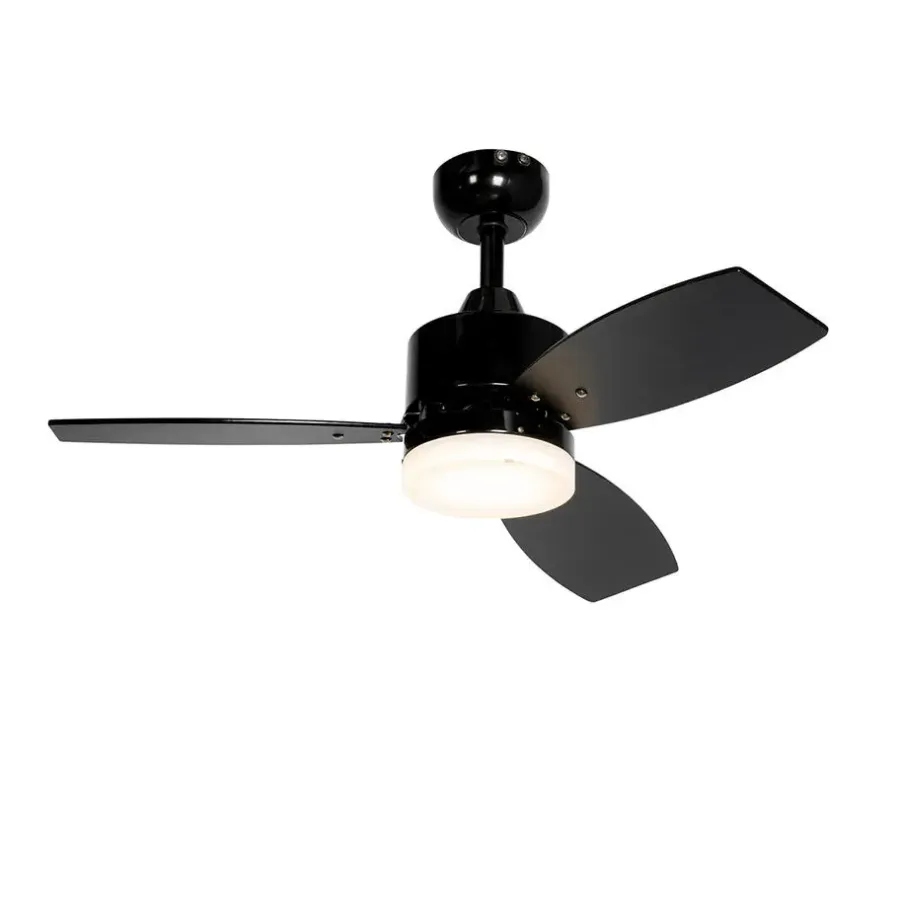 QAZQA buitenlampen toledo zwart geïntegreerde led
