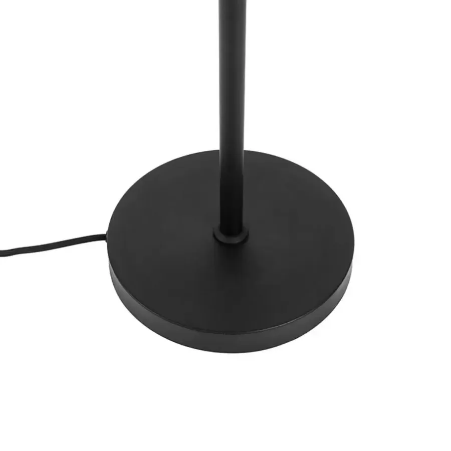 Staande Lampen-QAZQA Design vloerlamp zwart 3-lichts verstelbaar - Mesh - Zwart