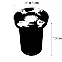 Grondspots-QAZQA grondspots basic zilverkleurig gu10