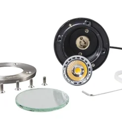 Grondspots-QAZQA grondspots basic zilverkleurig gu10