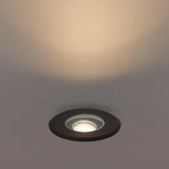 Buitenverlichting|Grondspots-QAZQA grondspots delux zwart gu10