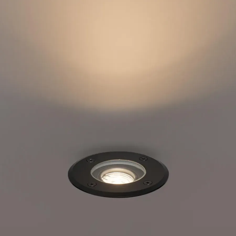 Buitenverlichting|Grondspots-QAZQA grondspots delux zwart gu10