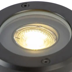 Buitenverlichting|Grondspots-QAZQA grondspots delux zwart gu10