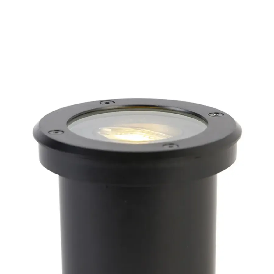 QAZQA grondspots delux zwart gu10