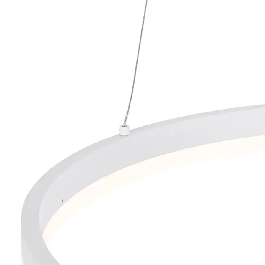 QAZQA hanglampen anello wit geïntegreerde led