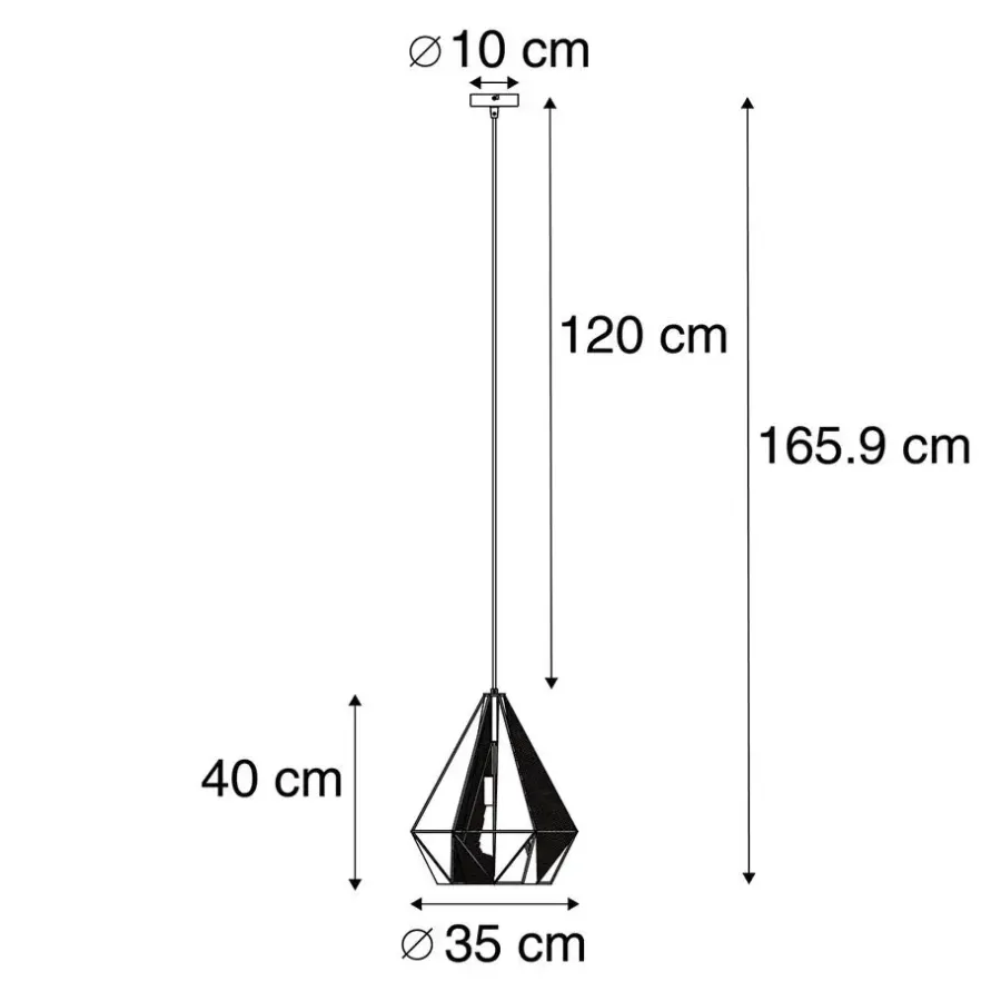 Hanglampen-QAZQA hanglampen carcass zwart e27