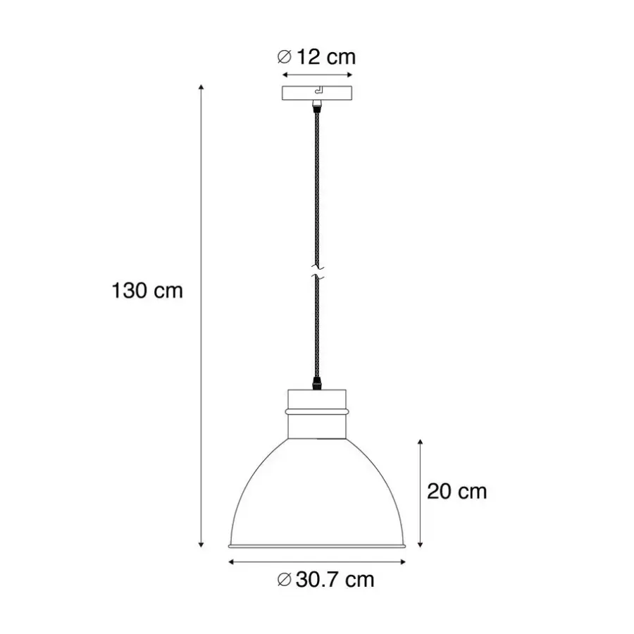 QAZQA hanglampen dory grijs e27