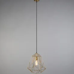 Hanglampen-QAZQA hanglampen framework goudkleurig e27