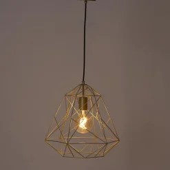 Hanglampen-QAZQA hanglampen framework goudkleurig e27
