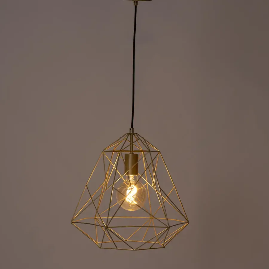 Hanglampen-QAZQA hanglampen framework goudkleurig e27