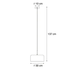 QAZQA hanglampen jinte zwart e27