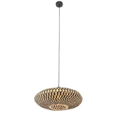 QAZQA hanglampen ostrava zwart e27