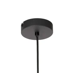 QAZQA hanglampen ostrava zwart e27