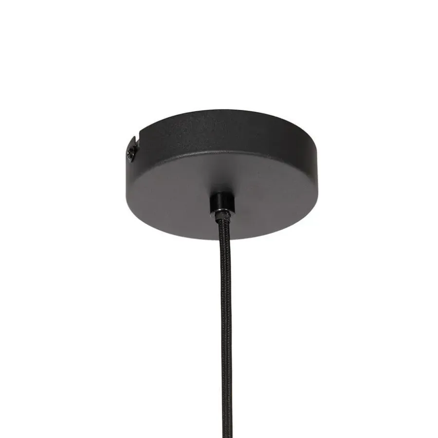 QAZQA hanglampen ostrava zwart e27