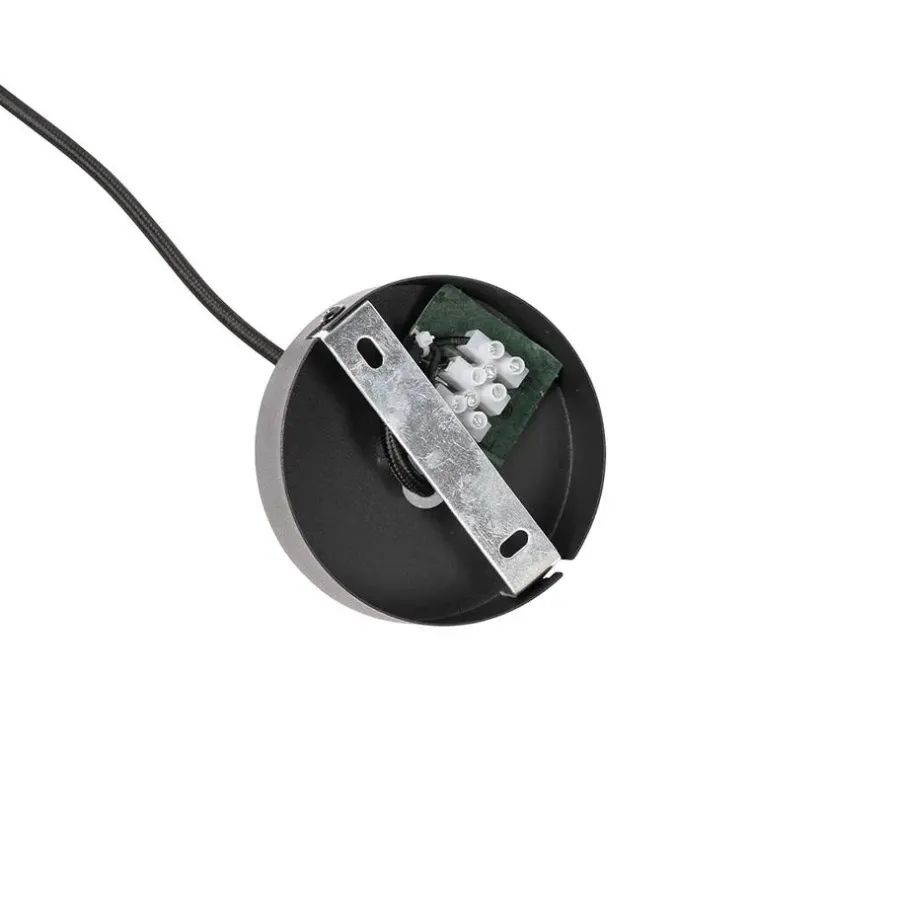 QAZQA hanglampen ostrava zwart e27