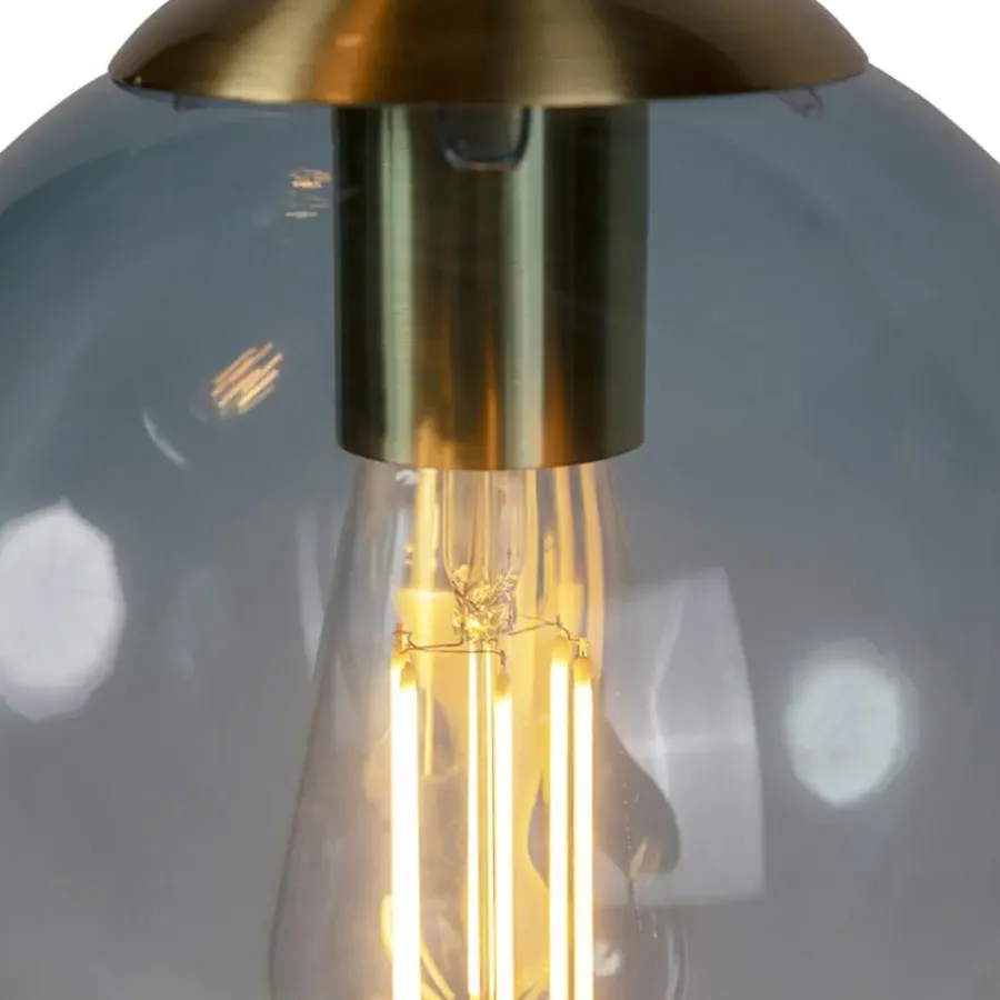 QAZQA hanglampen pallon goudkleurig e27
