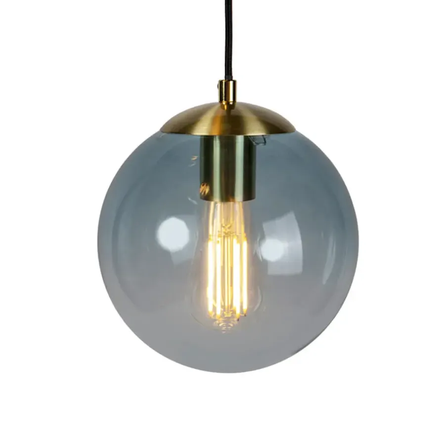 QAZQA hanglampen pallon goudkleurig e27