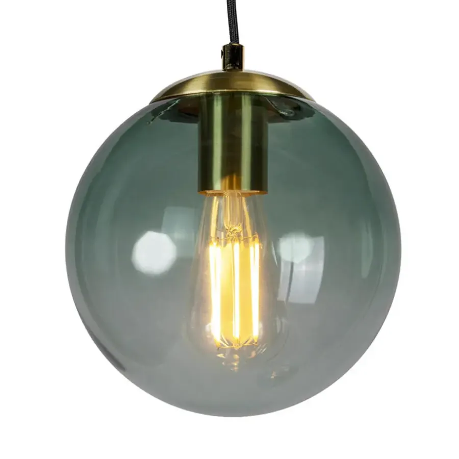 QAZQA hanglampen pallon goudkleurig e27