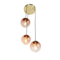 QAZQA hanglampen pallon roze e27