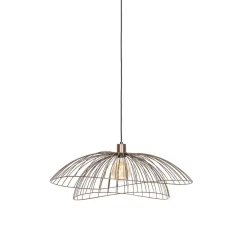 QAZQA hanglampen pua bruin e27