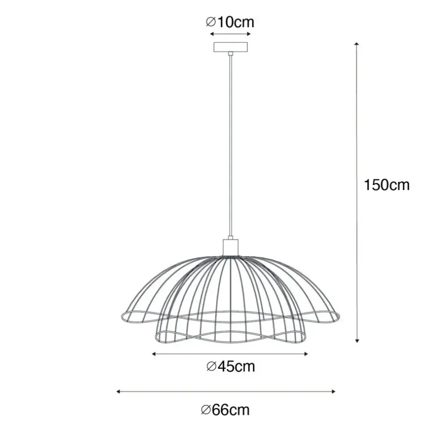 QAZQA hanglampen pua bruin e27