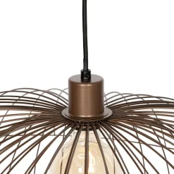 QAZQA hanglampen pua bruin e27