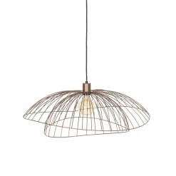 QAZQA hanglampen pua bruin e27
