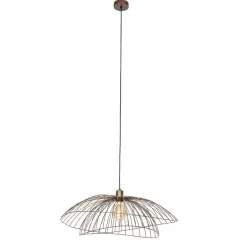 QAZQA hanglampen pua bruin e27