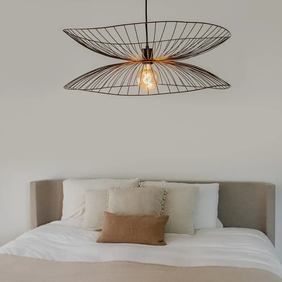 Hanglampen-QAZQA hanglampen pua bruin e27